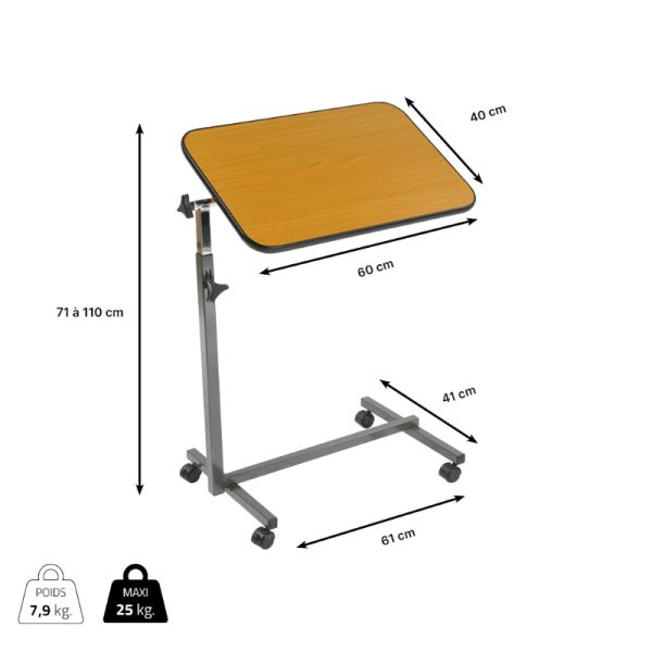 שולחן מיטה עם משטח מתכוונן Simplex – Image 2